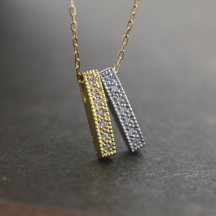 I Line Diamond Pendant With Chain